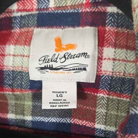 Field & Stream Red and Green Plaid Button Down Shirt - Picture 3 of 11